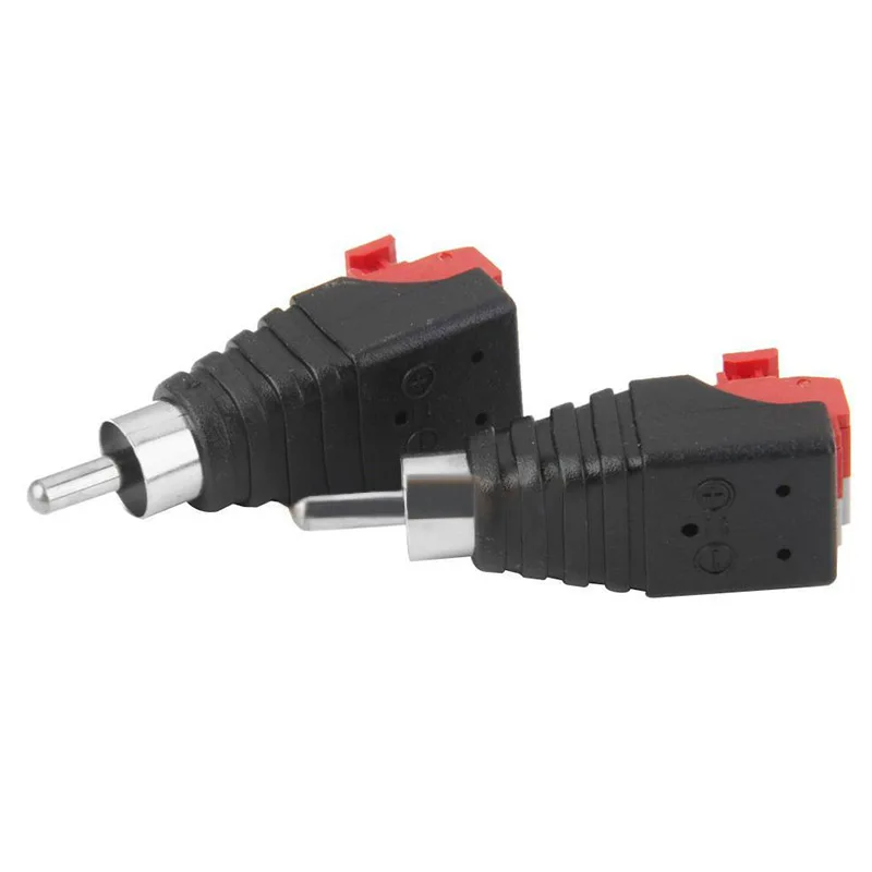 10 pcs speaker kawat kabel untuk audio rca laki-laki konektor adaptor jack plug 2016 hot untuk multimedia