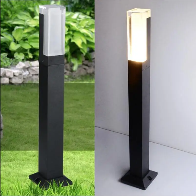 New Style 10W Waterproof LED Garden Lawn Lamp Modern Aluminum Pillar Light Outdoor Courtyard Villa Landscape Lawn Bollards Light