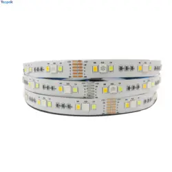 5050 + 2835 RGBW RGBCCT taśmy led światła kolor RGB temperatury regulowany sznur RGB CCT 12V/24V taśma Led 5 m/partia