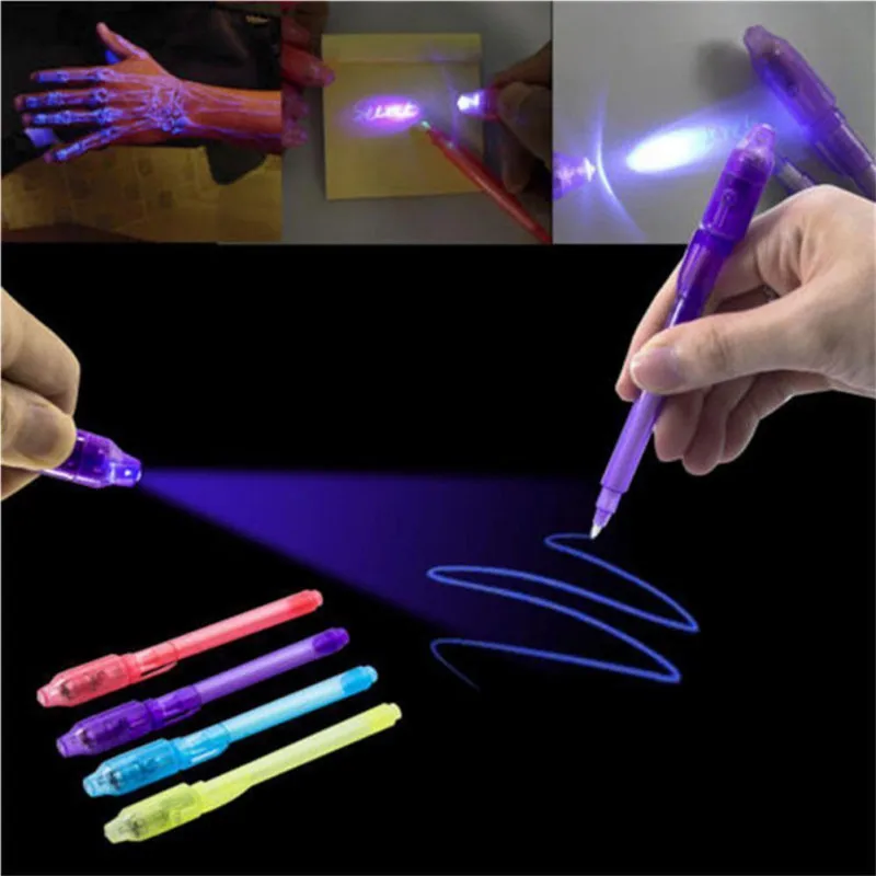 Creative Magic UV Light Invisible Ink Pen Funny Marker Pen For Kids Students Gift Novelty DIY party supplies for Home School