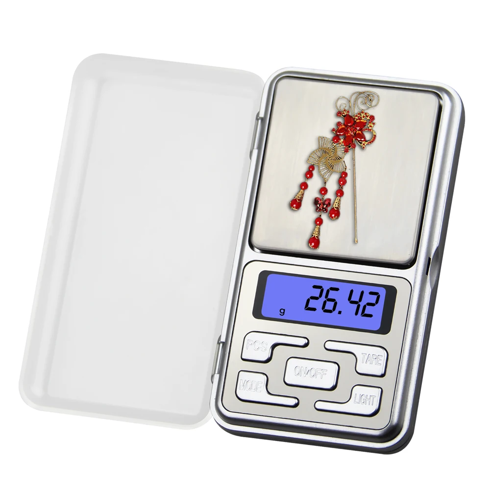 Mini Digital Scale 100/200/300/500g 0.01/0.1g High Accuracy Backlight Electric Pocket For Jewelry Gram Weight For Kitchen