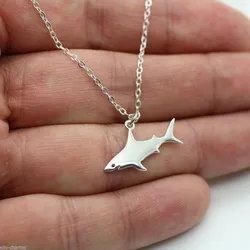 Hot Small Shark Necklaces For Women Marine Animals Pendant Necklaces