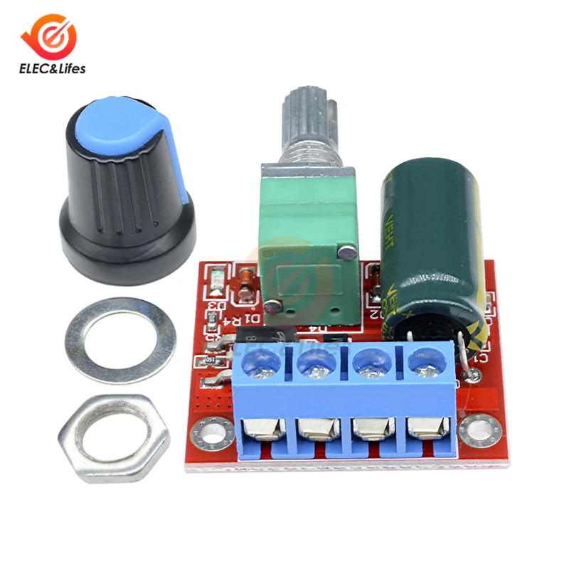 90W Max 4.5V-35V 5A DC PWM Motor Speed Controller Module Adjustable Speed Regulator Control Switch 12V 24V