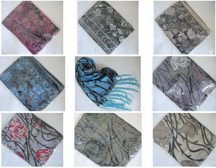 Burnout Scarf Shawl Wrap  LOTS DESIGN COLOR 13pcs/lot