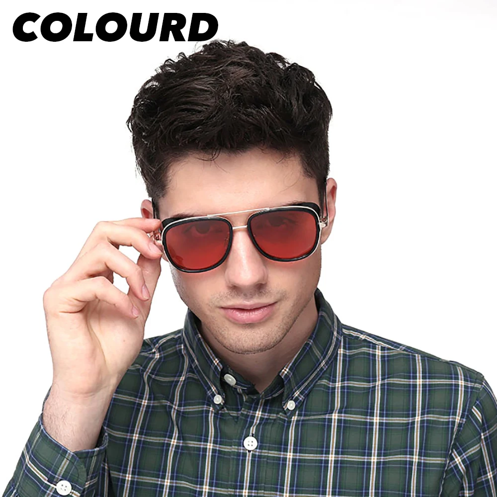 2026 Trending Tony Stark Sunglasses Men UV400 Gothic Square Sun Glasses Steampunk Women Vintage Eyewear