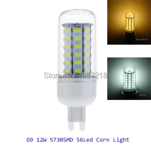 G9 Led Lamps 12W SMD5730 56leds 110V-130V 220-240V Led Corn Bulb Lamp Light for home 220v 1pcs/Lot