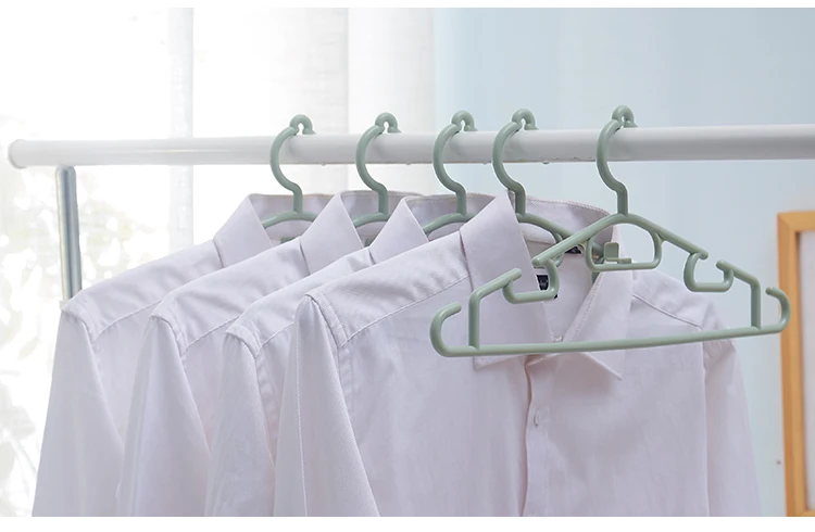 Sainwin 10pcs/lot 41cm plastic  hanger seamless hangers adult clothes hanging pants rack