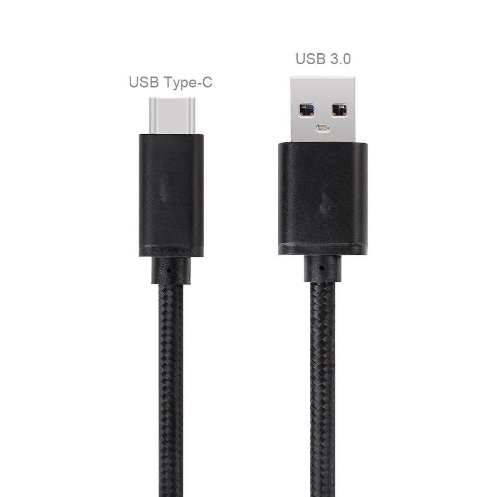 Nylon USB Cable Type C Charger 25cm Short 2/3 Meter Long Data Sync Line For Meizu 16th Oppo R17 Huawei P20 Lite p30 pro Nova 3e