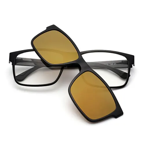 Imagen 2 del producto Reven-gafas ópticas para hombre y mujer, lentes con montura Urltra-Light TR90, con Clip polarizado