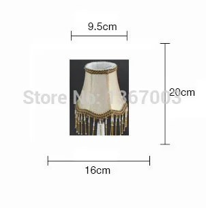 Luxury Llace Chandelier LampShade, Gold and Silver Fabric Wall Lamp Shades with Beads, Clip On