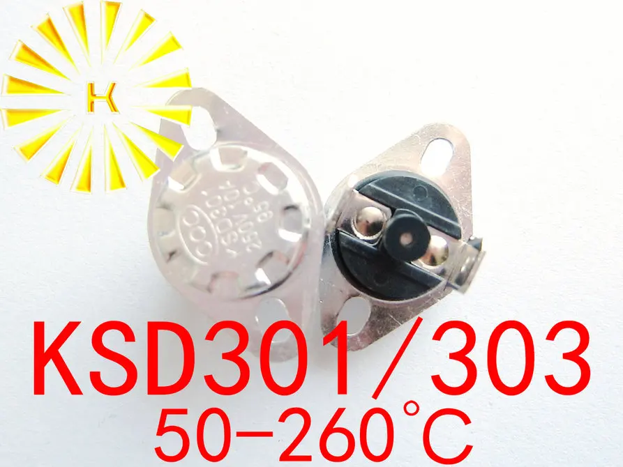 

KSD303 50-260 degree Manual Reset 10A 250V KSD301 Normally Closed Temperature Switch Thermostat x 10PCS FREE SHIPPING