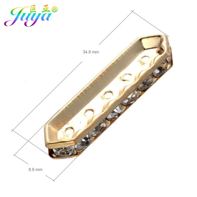 Juya 50pcs/lot Wholesale Metal Spacers Supplies DIY 2 3 5 Holes Spacer Bars Accessories For Beadwork Jewelry Making