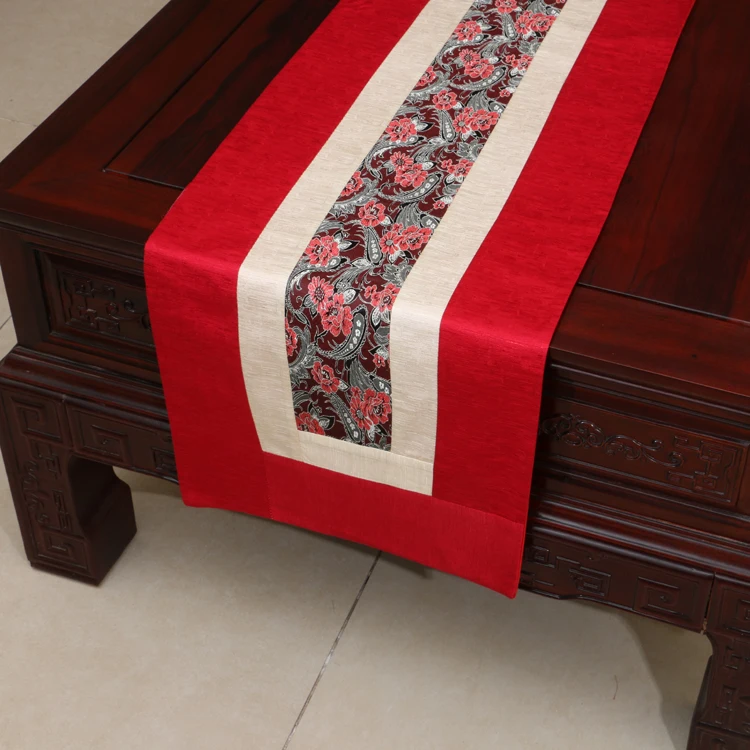 Custom Handmade Rustic Modern Lace Table Runner, Patchwork Damask Cotton Table Cloth, Rectangular Dining Table Mat, Coffee Pads image 6