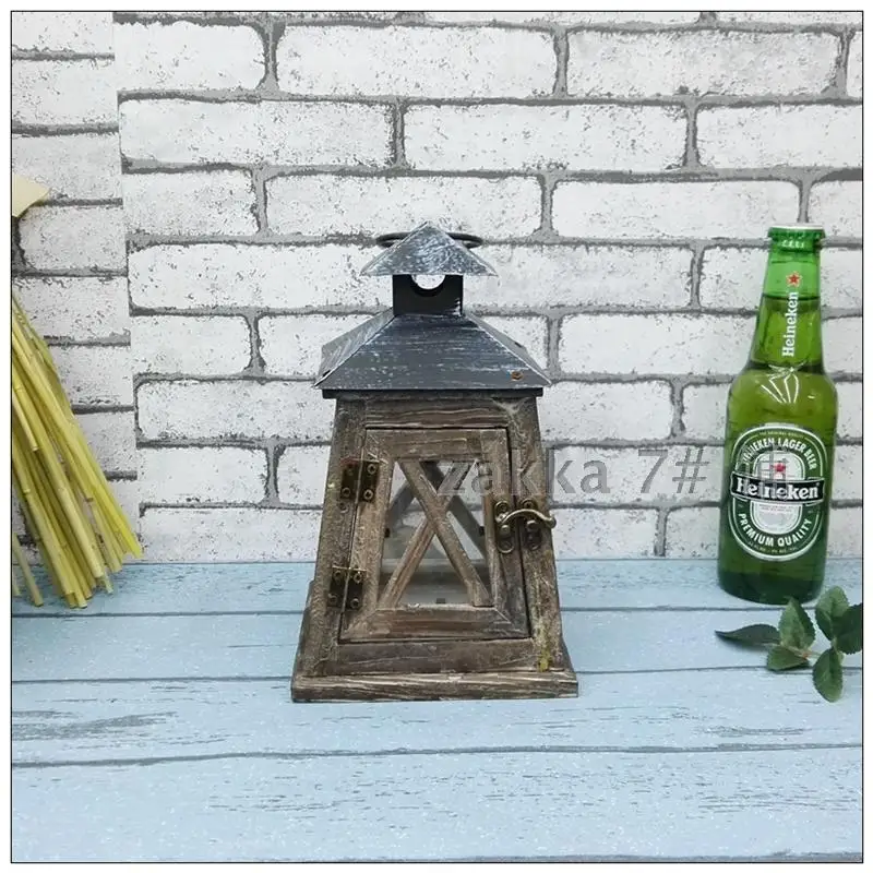 Nordic style countryside household lantern nostalgic cafe shop wedding festival Decoration living room table