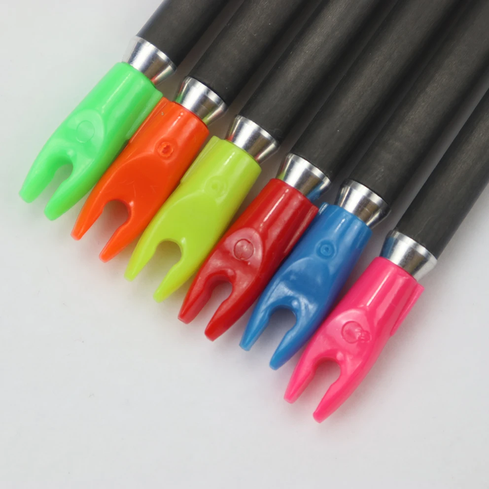 36pcs Arrow Pin Nocks Arrow Nock +Aluminum Pin  For  4.2 mm 6.2 mm Carbon Arrow Shaft DIY Archery Accessories