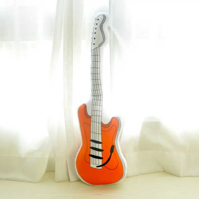 Drop Shipping Creative Guitar Plush Toys Home Decorate Doll Soft Pillow Cushion Birthday Gift