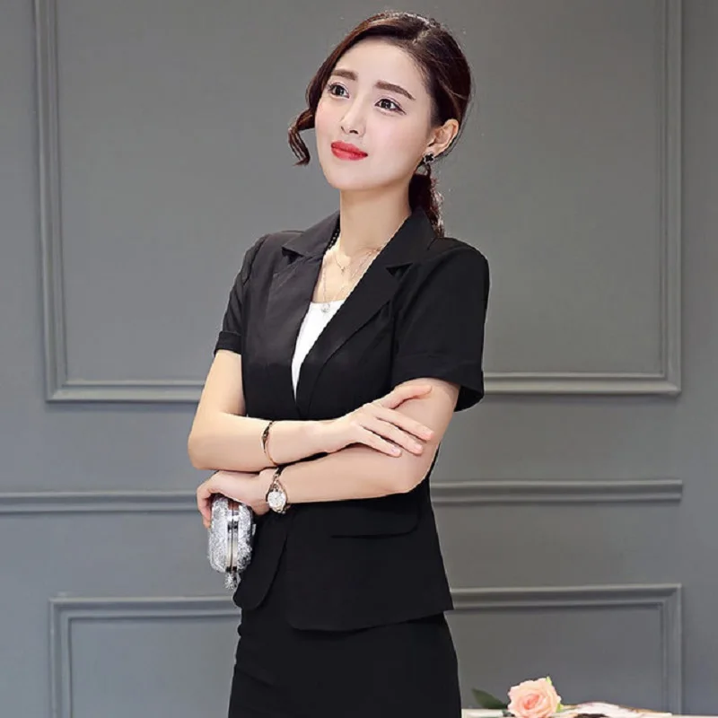 Short-Sleeved Slim Slimming Jacket for Women, One Button Small Suit, Female Fashion, New, Summer, W563