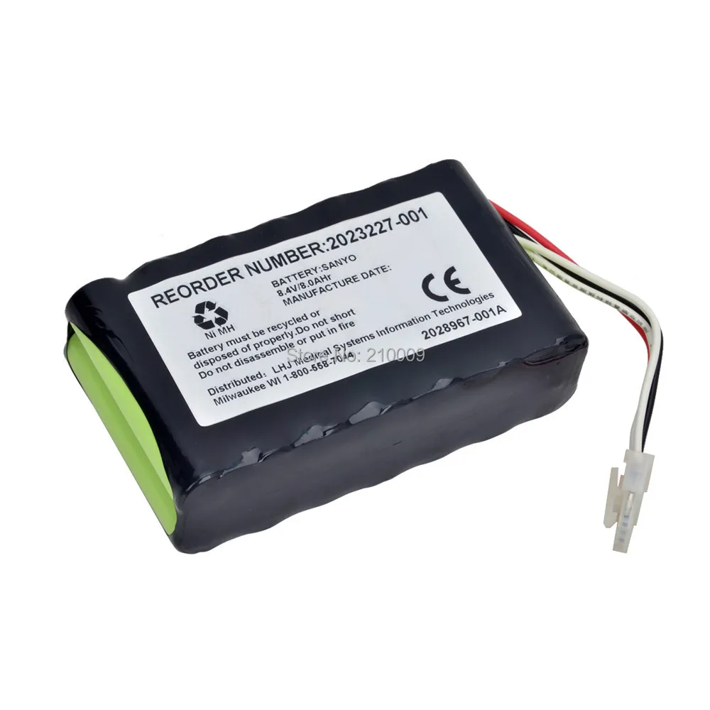 Replacement For DASH 2500 Ecg Machines 2023852-029 2023227-001 N1082 AMED2250 2028967-001A 8AH NIMH Medical equipment battery