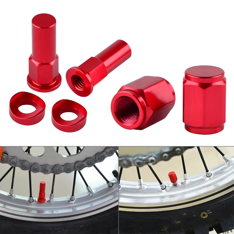 Dirt Bike Rim Lock Nuts Bolts Spacer Motocross Valve Cap For Honda CRF 250R 450R 250X 450X 250 450 450RX 250RX CR 125 250 CR250