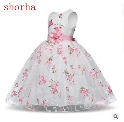 

New Summer Flower Girl Dress Ball Gowns Kids Dresses For Girls Party Princess Girl Clothes For 5-15Year Birthday Dress