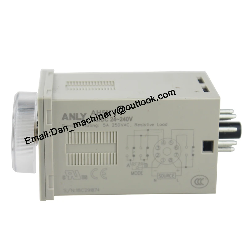 الأصلي AH5N AC/DC24-240V 1 S-600 H مرهف تتابع الموقت