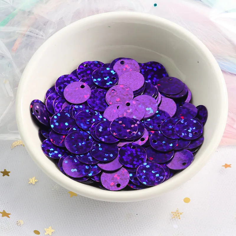 200pcs/lot Size 12mm Sequin Flat Round Laser Sequins Paillettes Sewing Wedding Craft,Kids DIY Women Garments Accessories