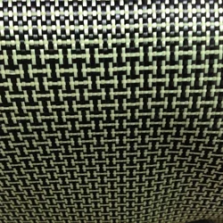 1100D / 3K 200gsm Yellow Kevlar & Carbon fiber mixed Fabric Plain Hybrid Carbon Kevlar Cloth 12