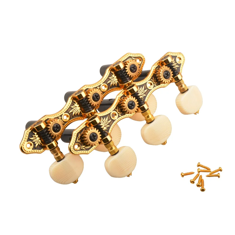 KD Classical Guitar Tuning Peg Flamenco Machine Heads Gold Plated Guitar Peg Tuner Professional Guitar Parts Accessories