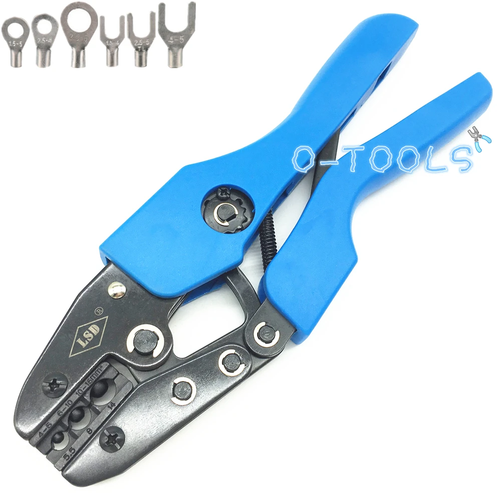 Non-insulated wire crimp terminal crimping tool 12-6AWG cable connector lugs crimper pliers AN-616TD