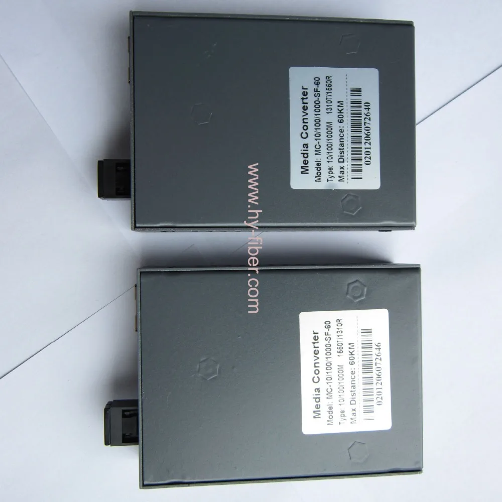 Media Converter 10/100/1000m SM, single fiber, 1490tx/1550rx, 60km SC port and one RJ45 port