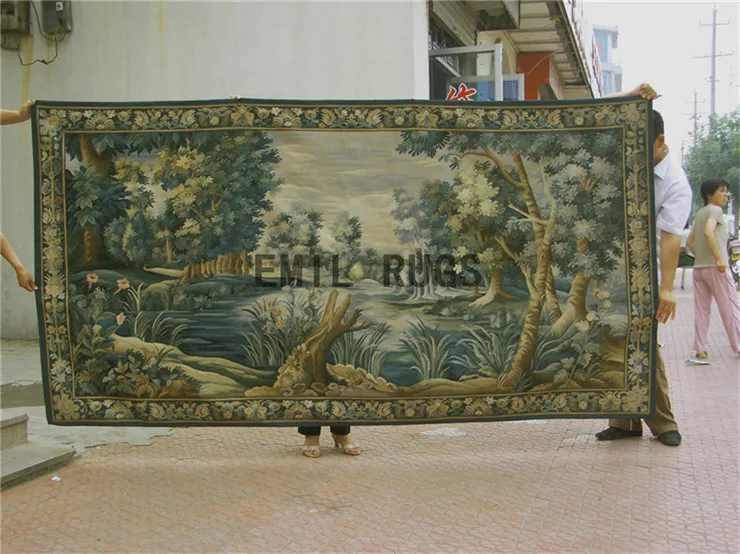 

Tapestry Of Rectangular Shape Wall Hangings Tapestries Vintage French Aubusson Tapestry Wool