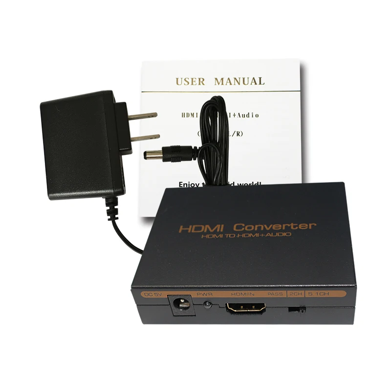 HDMI Audio Extractor 5.1ch  2.0ch HD Audio Extractor Splitter HDMI To Audio Extractor Optical TOSLINK SPDIF + L/R