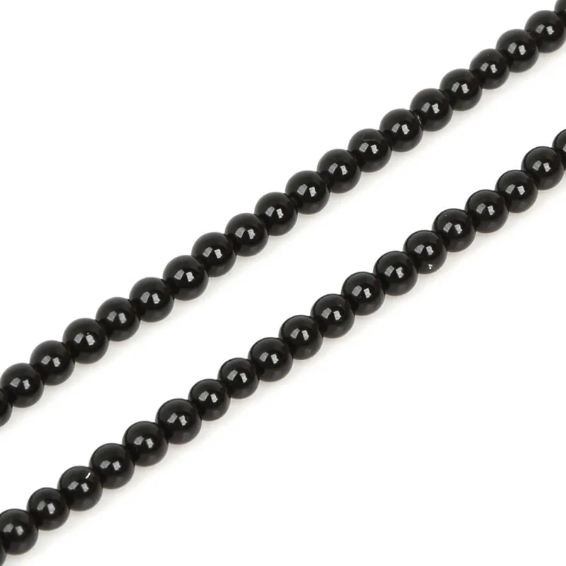 High Quality Nature Black  Round Ball Stone Bead Dyed 15\