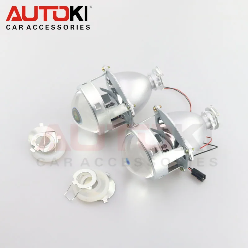 Free Shipping Autoki 2017 Update Super 3.0inch Full Metal Bi Xenon Projector Lens Using H1 xenon lamp for Car Headlight