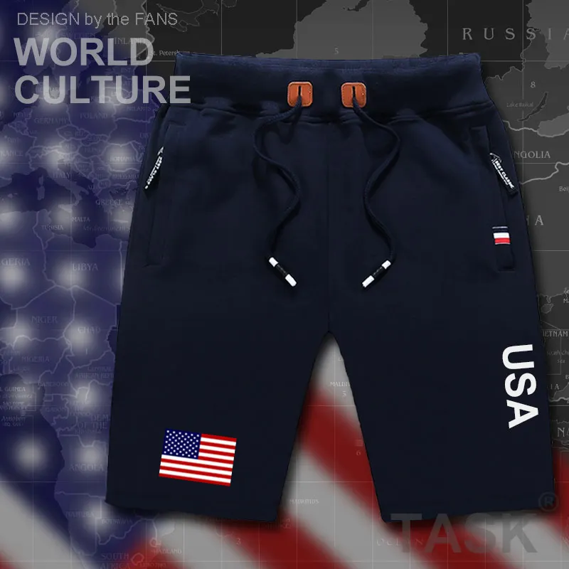 United States of America USA US mens shorts beach new men's board shorts flag workout zipper pocket sweat bodybuilding 2017 new