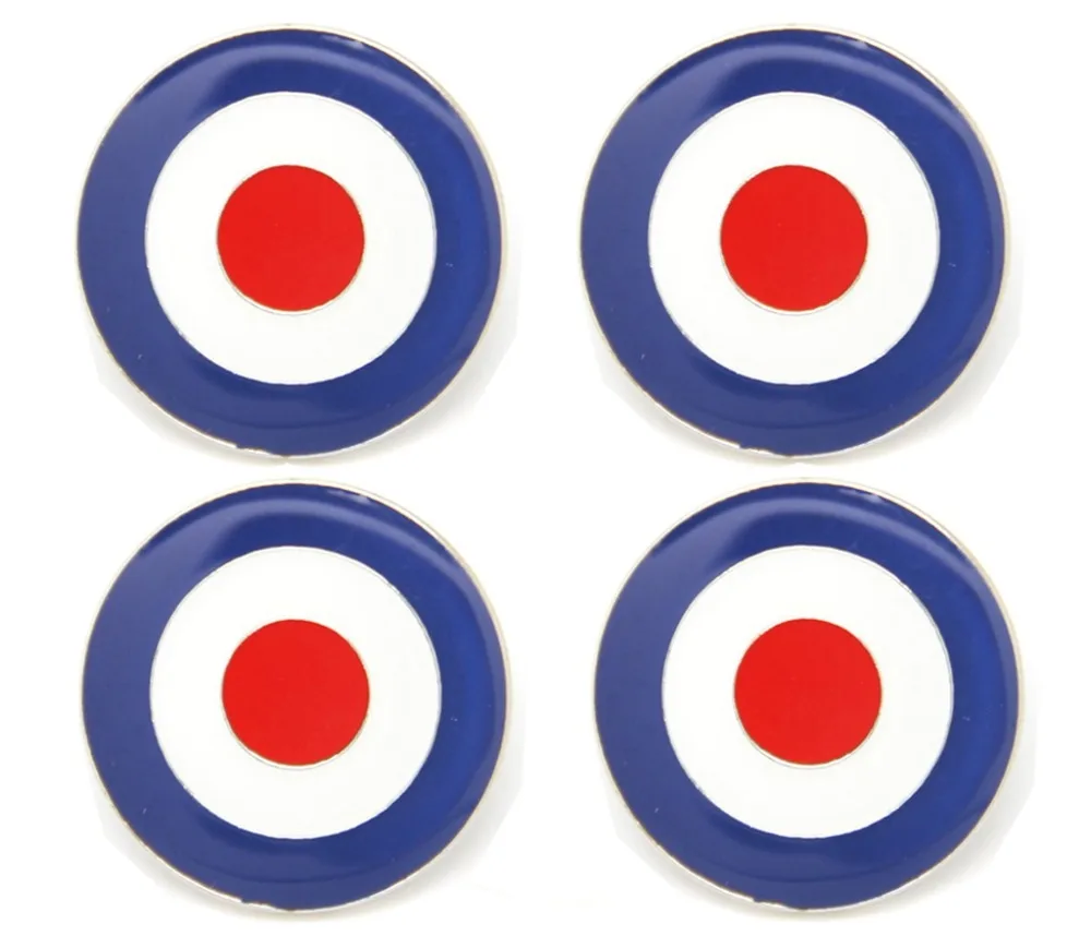 LOTs 5 pcs RAF Target Mod Mods Bullseye Scooter Vespa Lambretta Lapel Tie Hat Cap Pin Badge Fans Gifts Jewelry 2.5 X 2.5 CM