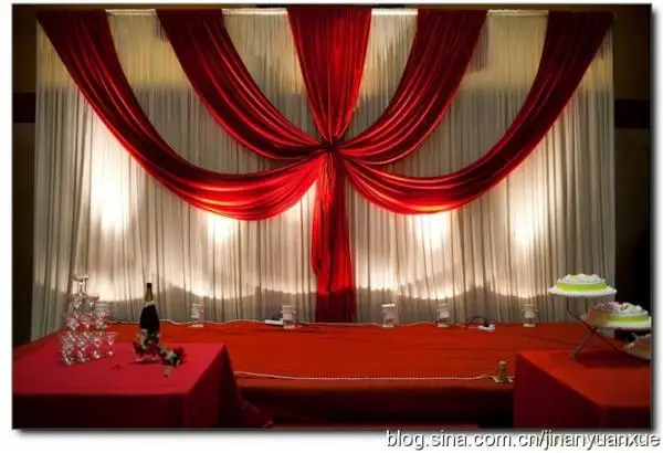 3*6m Wedding Backdrop Swag Party Curtain Celebration Stage Performance Background Ice Silk Drapes Wedding Favors Suppliers