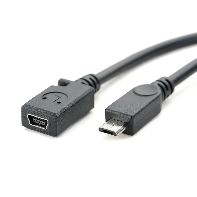 20cm Converter Data Cable  Micro USB Male To Mini USB Female Adapter Converter Data Cable Line