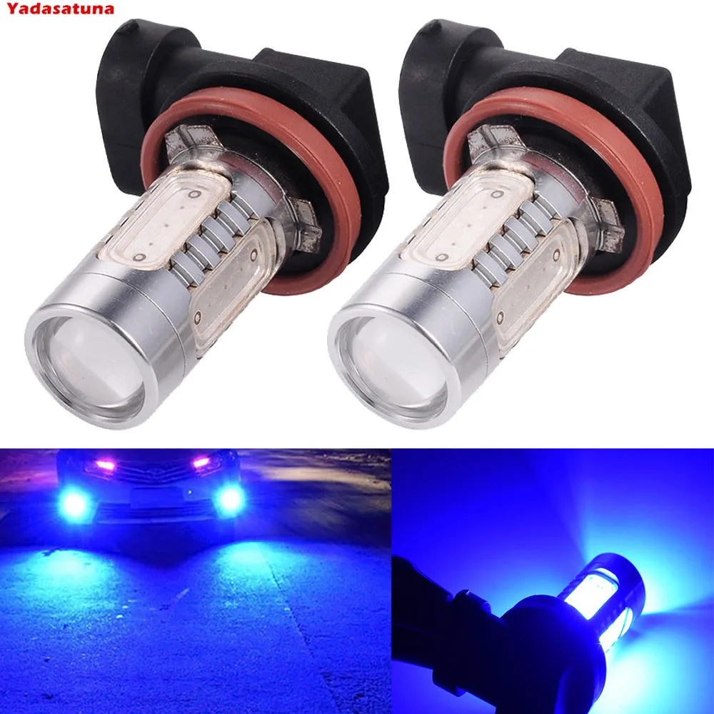 2pcs/lot 33-SMD Blue/Red H8 H11 7.5W Car Auto LED Fog Driving Running Car Light Bulb Lamp 12V Foglamp Car Light Source