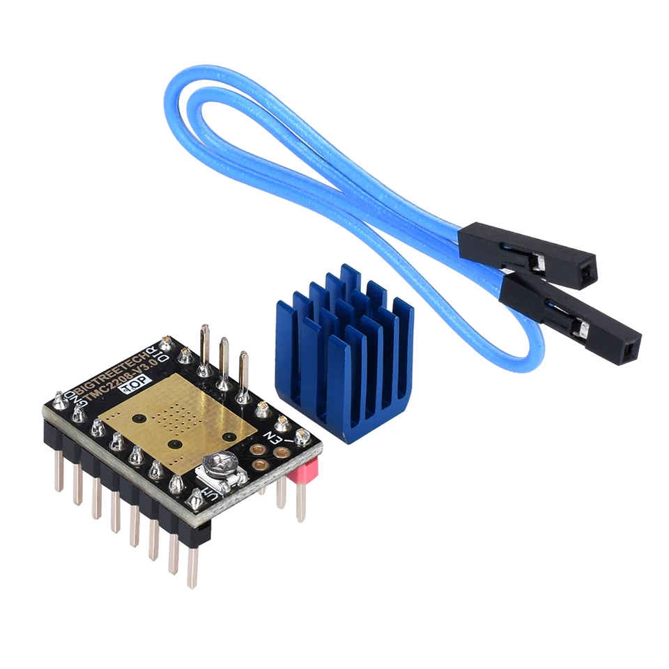 BIQU TMC2208 V3.0 Schrittmotortreiber 5er-Pack – Ultra Leise, UART-Modus, Mit Kühlkörper, Für SKR & Rampen Boards