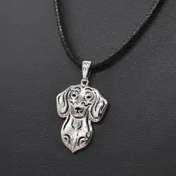 Rope Chain Jewelry Metal Dachshund Dog Necklaces For Lovers Pet Pendant Necklaces