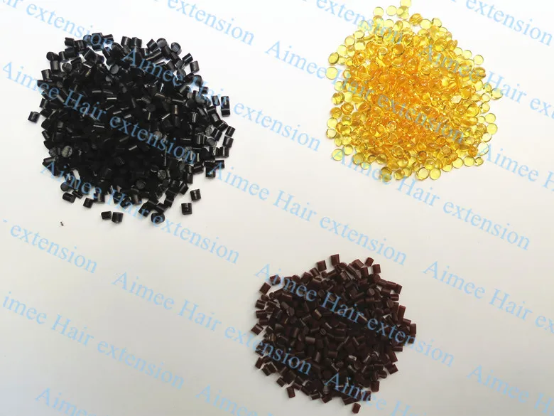 Free shipping 1kg Keratin Glue Granules Beads Grains Hair Extensions Black color for I tip/ U-tip hair