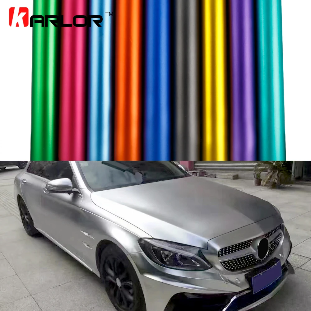 

Matte Chrome Ice Vinyl Film Car-styling metallic Matte Chrome Vinyl Wrap Automobiles Car Wrapping Stickers with Air Free Bubble