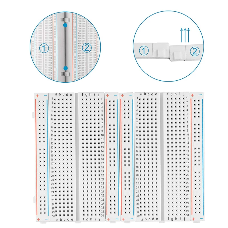 Aokin MB-102 Breadboard 830 Point Solderless Pcb Bread Board Voor Diy Kit Protoboard Pcb Board Test Circuit Board Voor Arduino