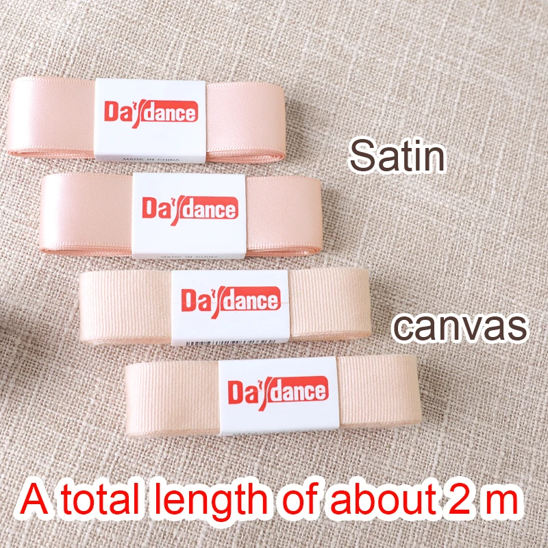 Satin Canvas Ballet Pointe Shoes Bandage For Ballerina