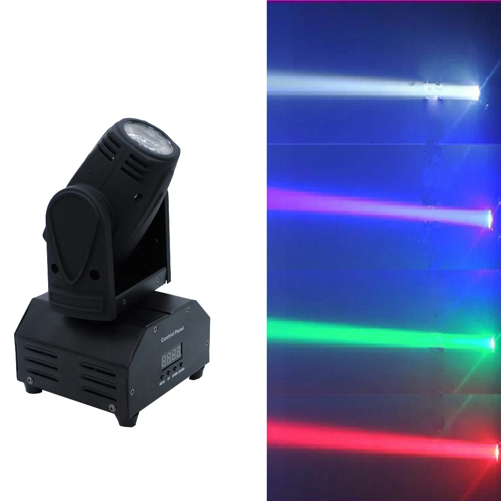 

2xLOT Led Stage Lights 10W 4in1 RGBW Mini Moving Head Spot Wash Light DMX DJ Disco Par Laser Projector Sound Party Club Lighting