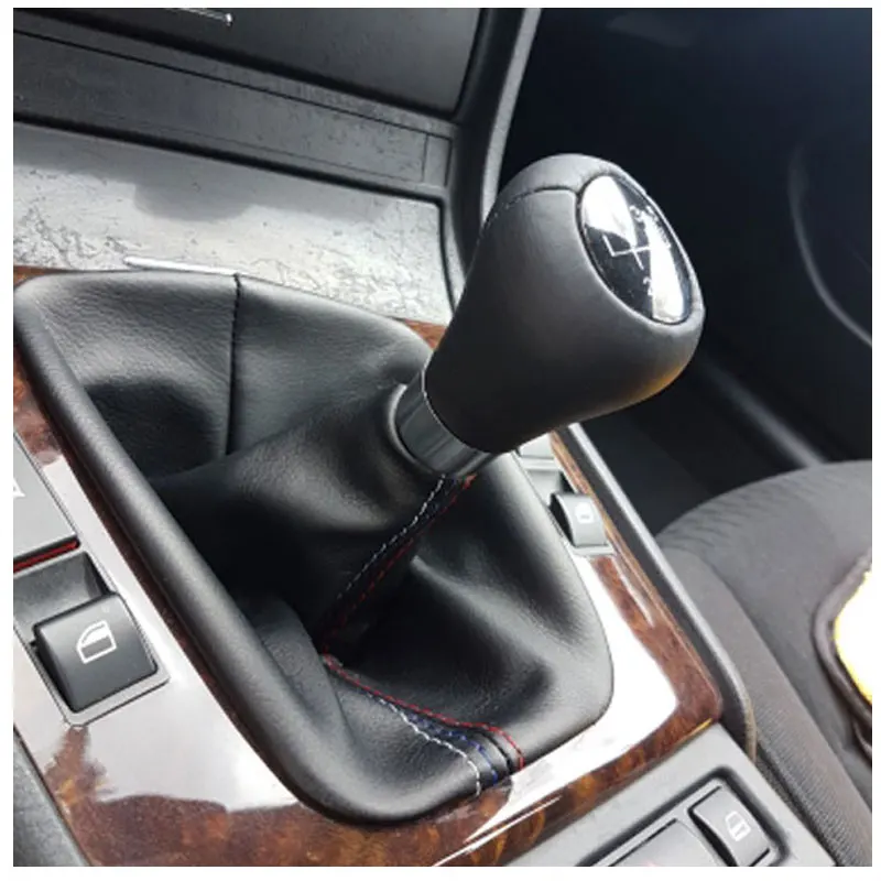 5 Speed 6 Gear Manual MT Gear Knob Shift Knob With Leather Boot For BMW F10 F20 F30 F31 E30 E36 E46 Car Styling