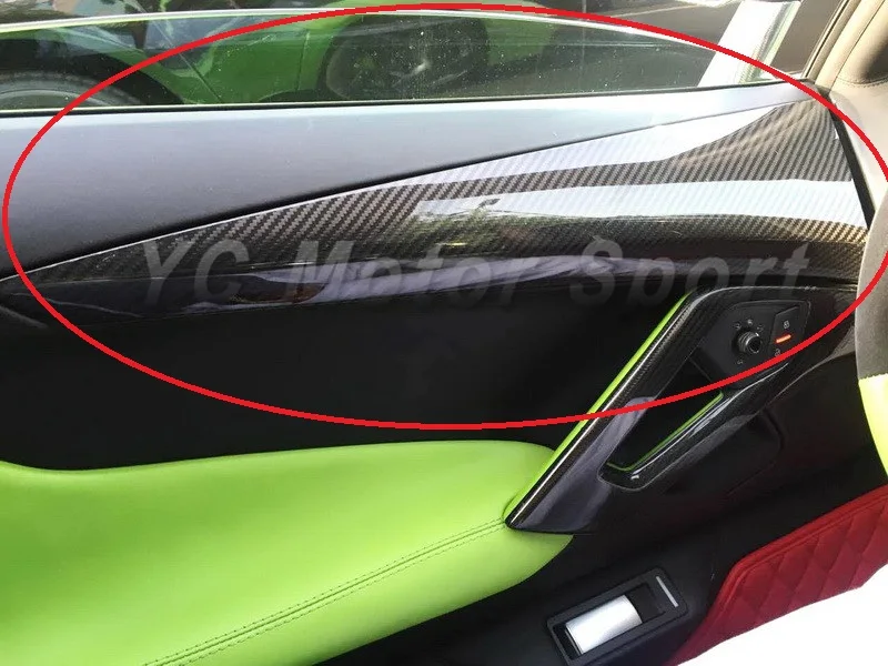 

Car Accessories Dry Carbon Fiber Interior 2pcs Fit For 2011-2014 LP700 Inner Door Garnish Panel (two size: 65cm & 70cm)