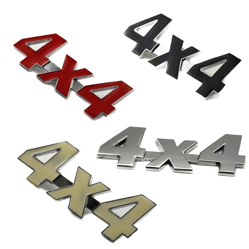 Metal+Aluminum 3D 4x4 Displacement Car stickers Logo Emblem Badge Truck Auto Motor Car Styling Sticker Decal Four-wheel drive