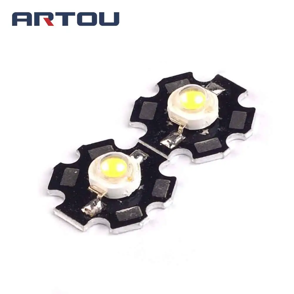 10PCS 3W High Power LED White Light Astigmatism Lighting LED 140-160LM Plum-shaped Aluminum Plate